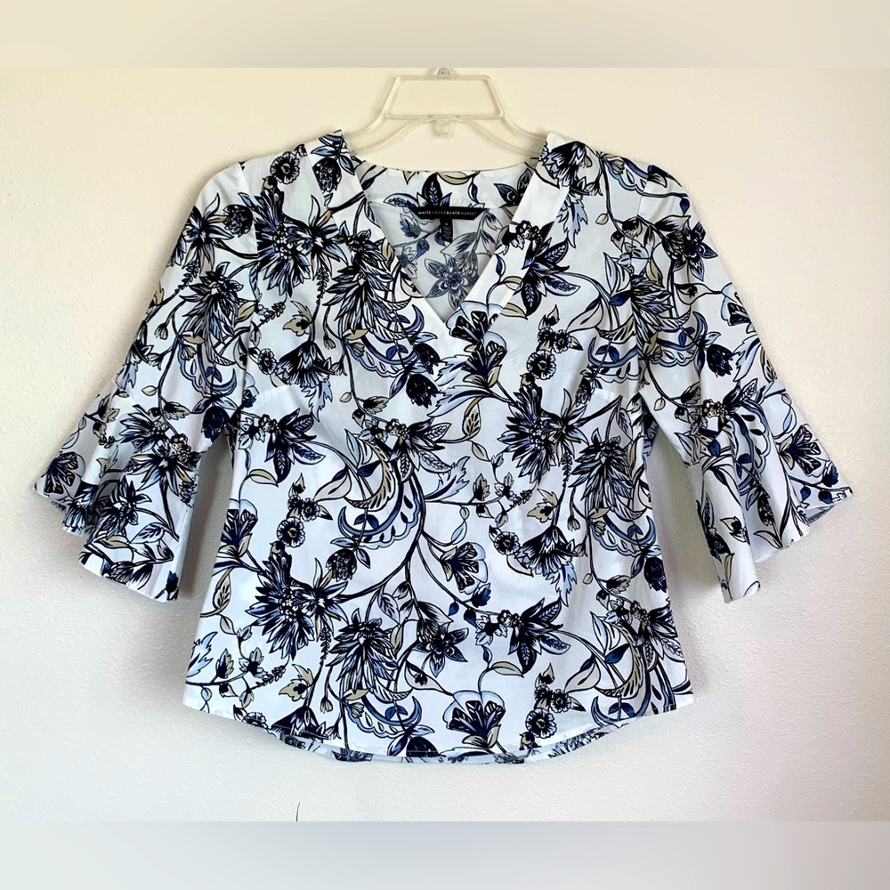 White House Black Market Floral Blouse